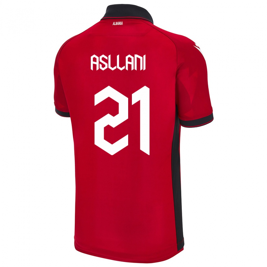 Niño Camiseta Albania Kristjan Asllani #21 Rojo 1ª Equipación 24-26 La Camisa Argentina