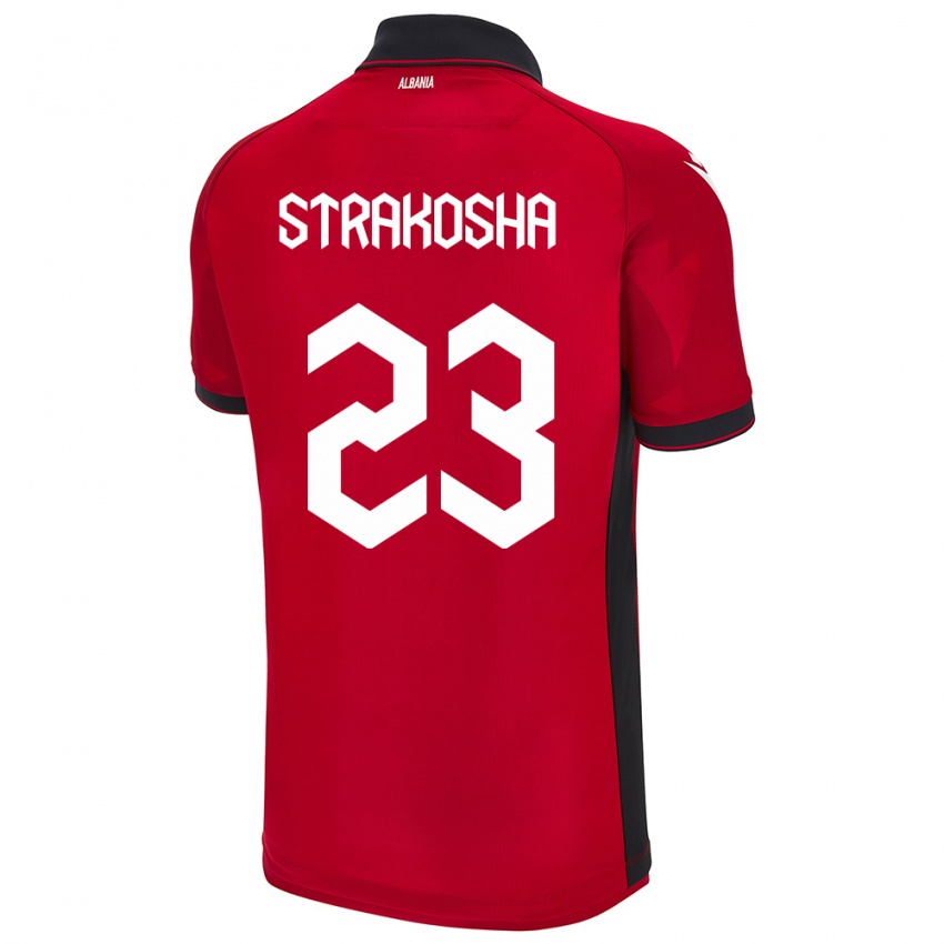 Niño Camiseta Albania Thomas Strakosha #23 Rojo 1ª Equipación 24-26 La Camisa Argentina