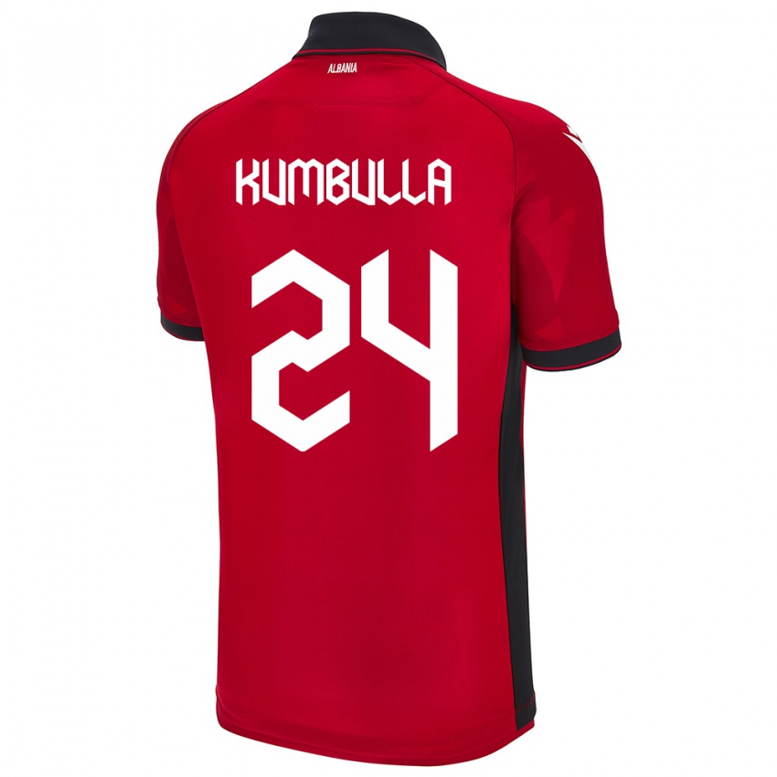 Niño Camiseta Albania Marash Kumbulla #24 Rojo 1ª Equipación 24-26 La Camisa Argentina