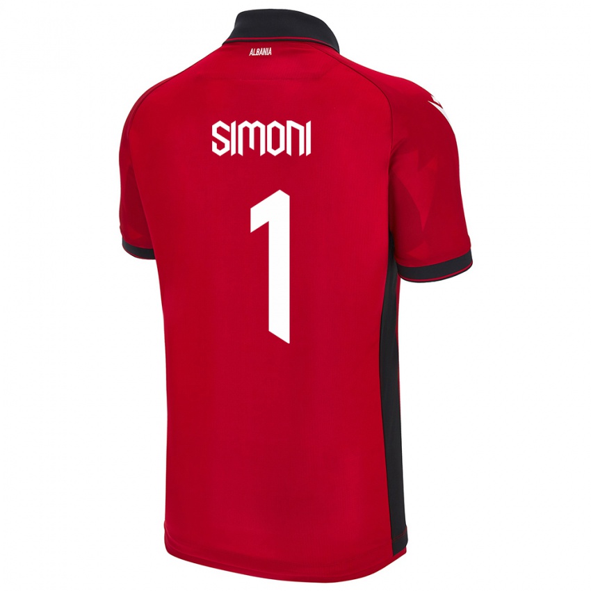 Niño Camiseta Albania Simon Simoni #1 Rojo 1ª Equipación 24-26 La Camisa Argentina