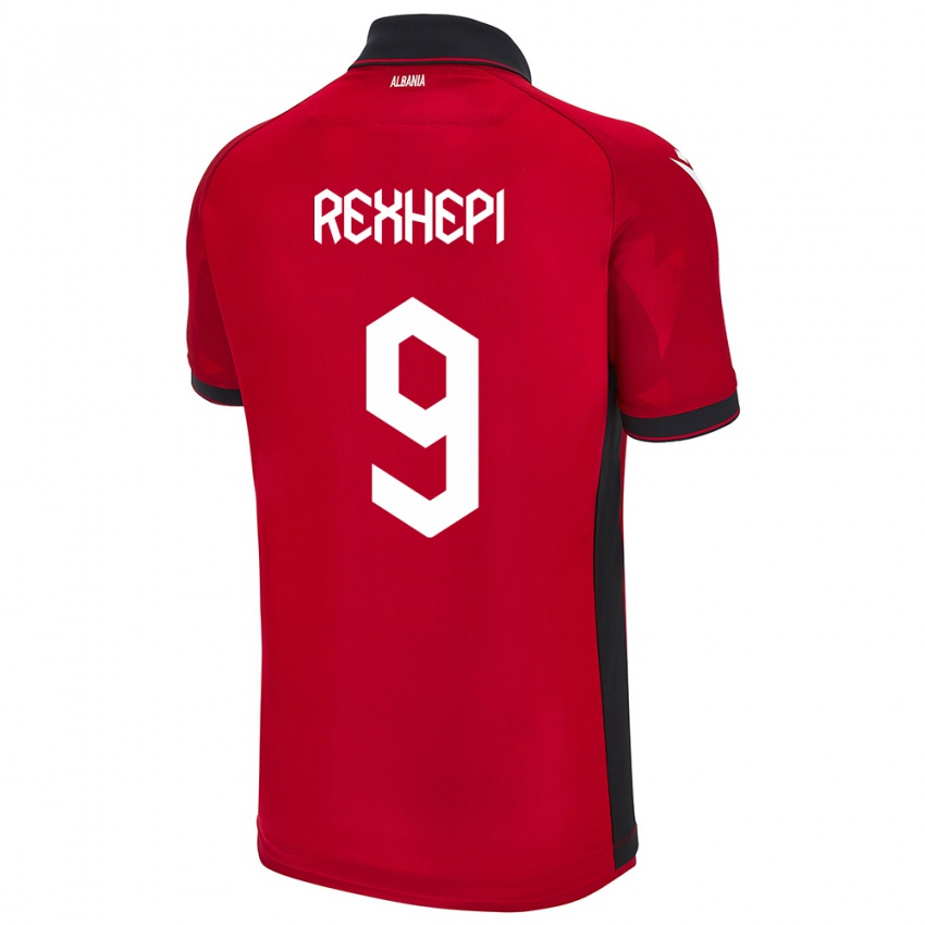 Niño Camiseta Albania Arlind Rexhepi #9 Rojo 1ª Equipación 24-26 La Camisa Argentina