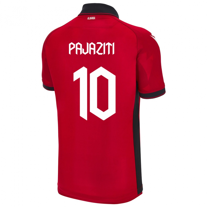 Niño Camiseta Albania Adrion Pajaziti #10 Rojo 1ª Equipación 24-26 La Camisa Argentina