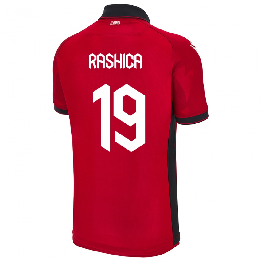 Niño Camiseta Albania Ermir Rashica #19 Rojo 1ª Equipación 24-26 La Camisa Argentina