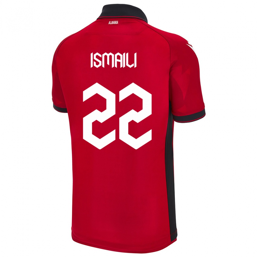 Niño Camiseta Albania Ysni Ismaili #22 Rojo 1ª Equipación 24-26 La Camisa Argentina