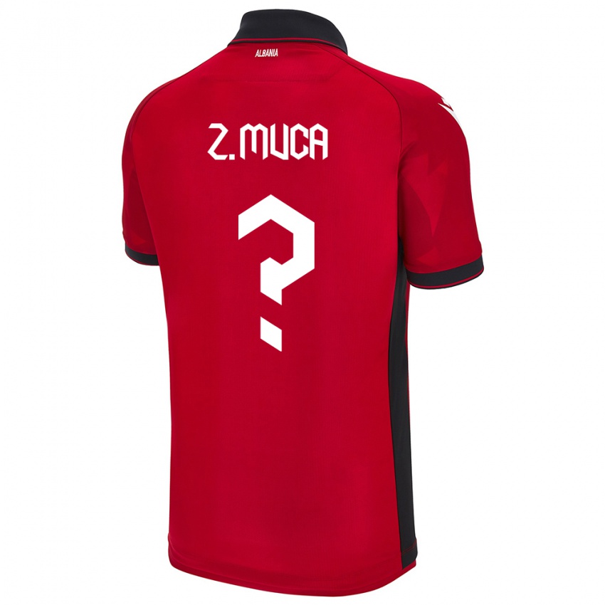 Niño Camiseta Albania Zylyf Muça #0 Rojo 1ª Equipación 24-26 La Camisa Argentina