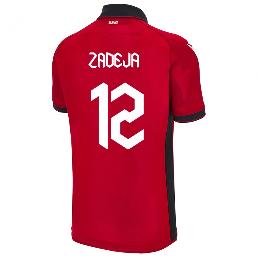 Niño Camiseta Albania Darius Zadeja #12 Rojo 1ª Equipación 24-26 La Camisa Argentina