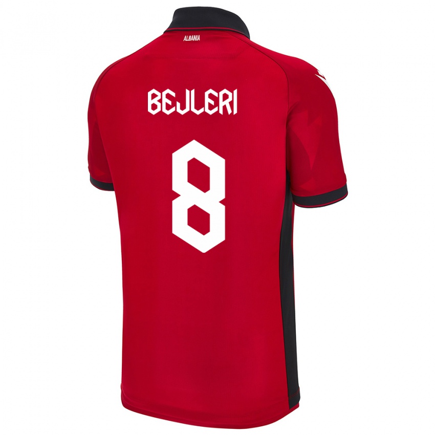 Niño Camiseta Albania Markela Bejleri #8 Rojo 1ª Equipación 24-26 La Camisa Argentina