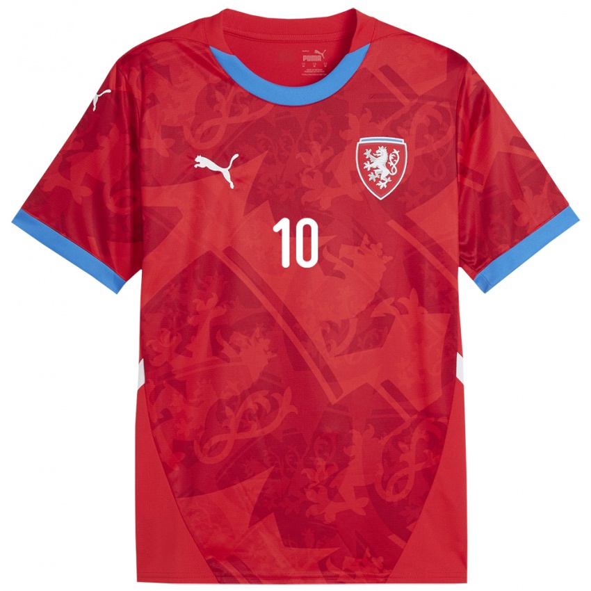 Niño Camiseta Chequia Patrik Schick #10 Rojo 1ª Equipación 24-26 La Camisa Argentina