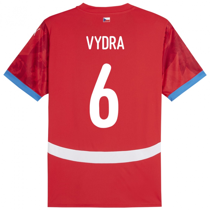 Niño Camiseta Chequia Patrik Vydra #6 Rojo 1ª Equipación 24-26 La Camisa Argentina