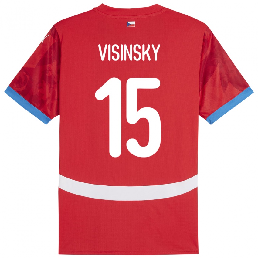 Niño Camiseta Chequia Denis Visinsky #15 Rojo 1ª Equipación 24-26 La Camisa Argentina