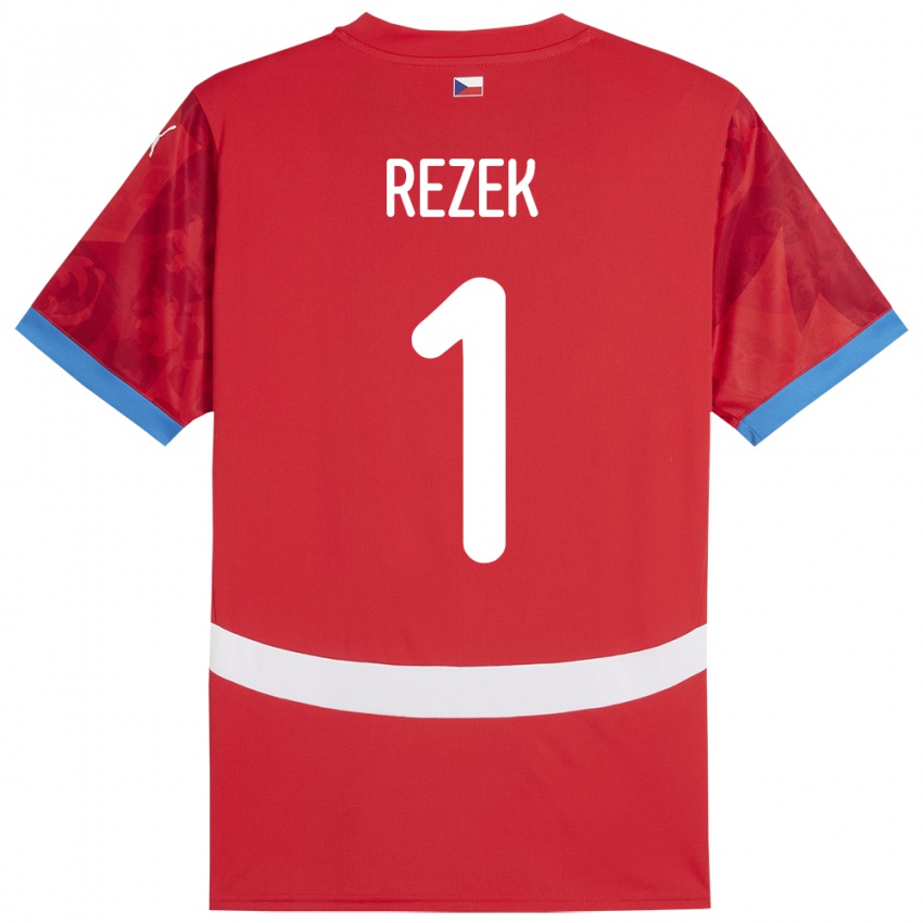 Niño Camiseta Chequia Adam Rezek #1 Rojo 1ª Equipación 24-26 La Camisa Argentina