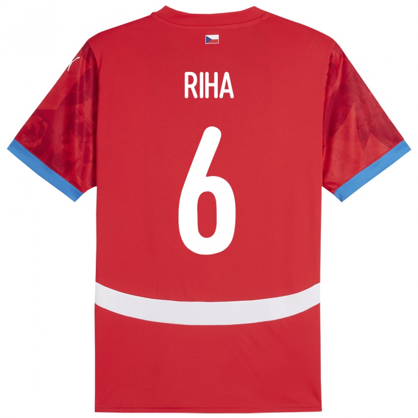 Niño Camiseta Chequia Ferdinand Riha #6 Rojo 1ª Equipación 24-26 La Camisa Argentina