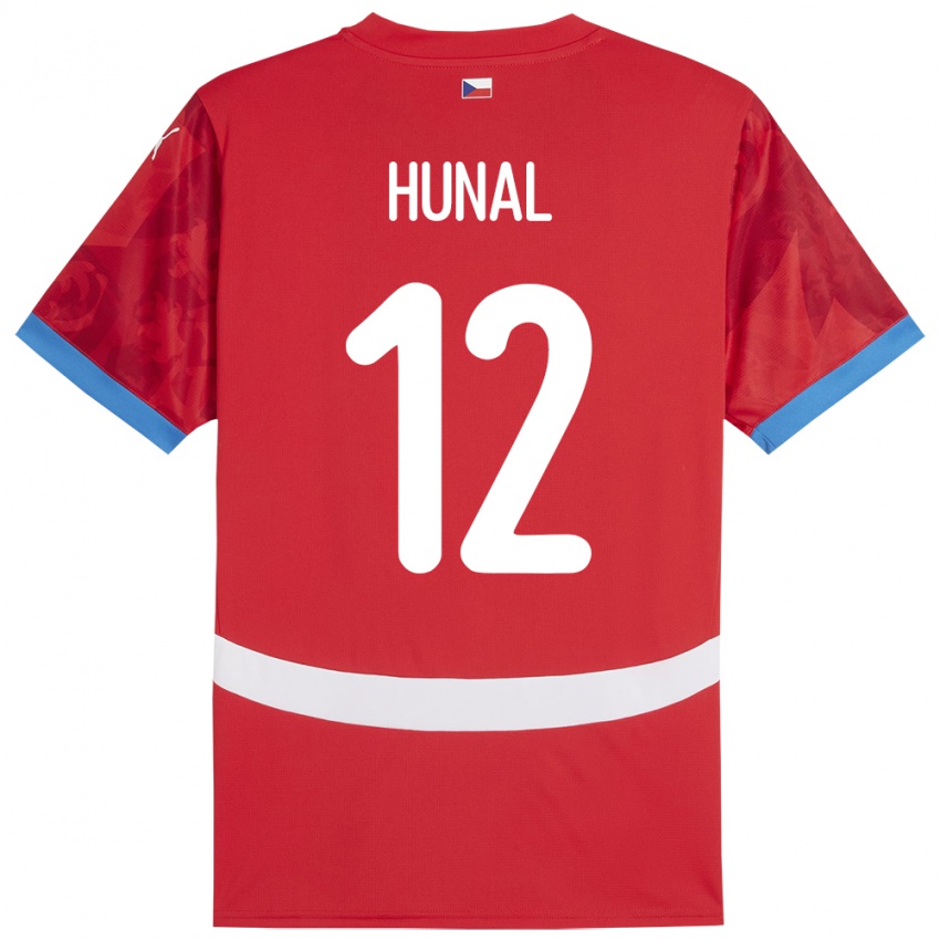 Niño Camiseta Chequia Eric Hunal #12 Rojo 1ª Equipación 24-26 La Camisa Argentina