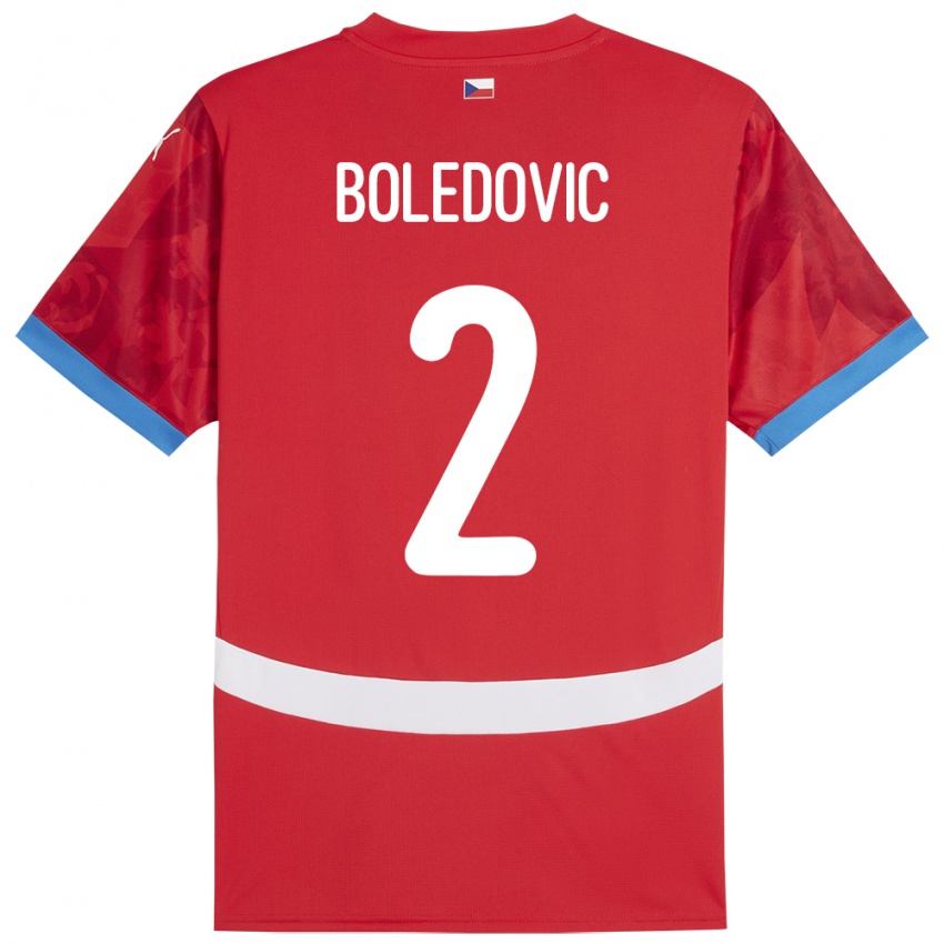 Niño Camiseta Chequia Tobias Boledovic #2 Rojo 1ª Equipación 24-26 La Camisa Argentina