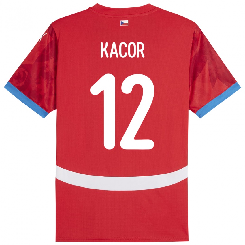 Niño Camiseta Chequia Pavel Kacor #12 Rojo 1ª Equipación 24-26 La Camisa Argentina