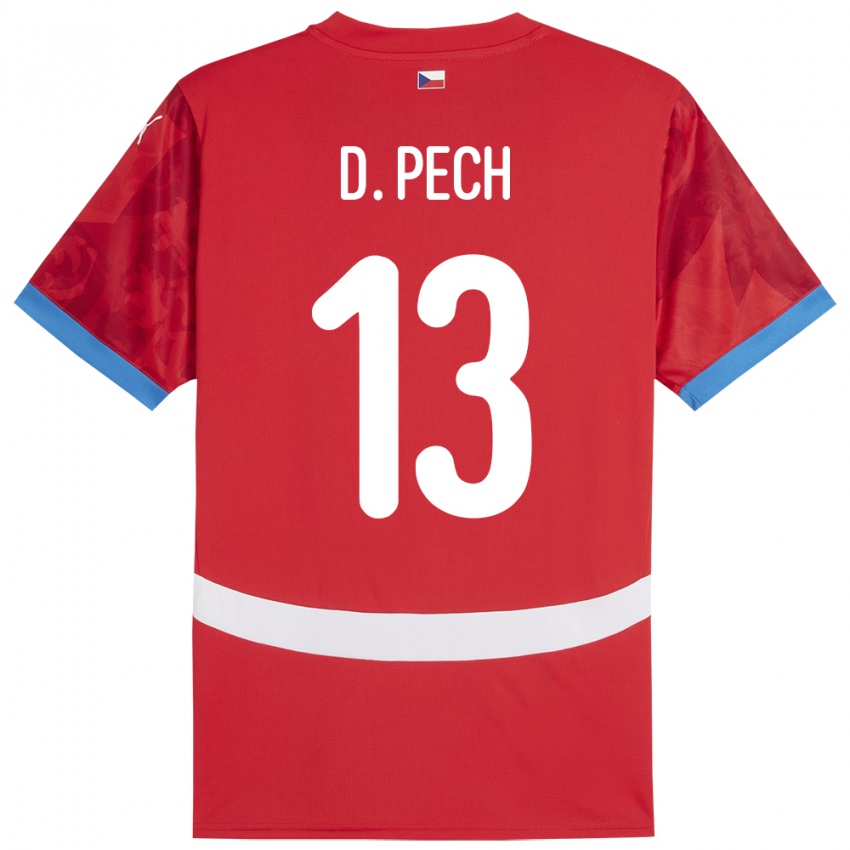 Niño Camiseta Chequia Dominik Pech #13 Rojo 1ª Equipación 24-26 La Camisa Argentina