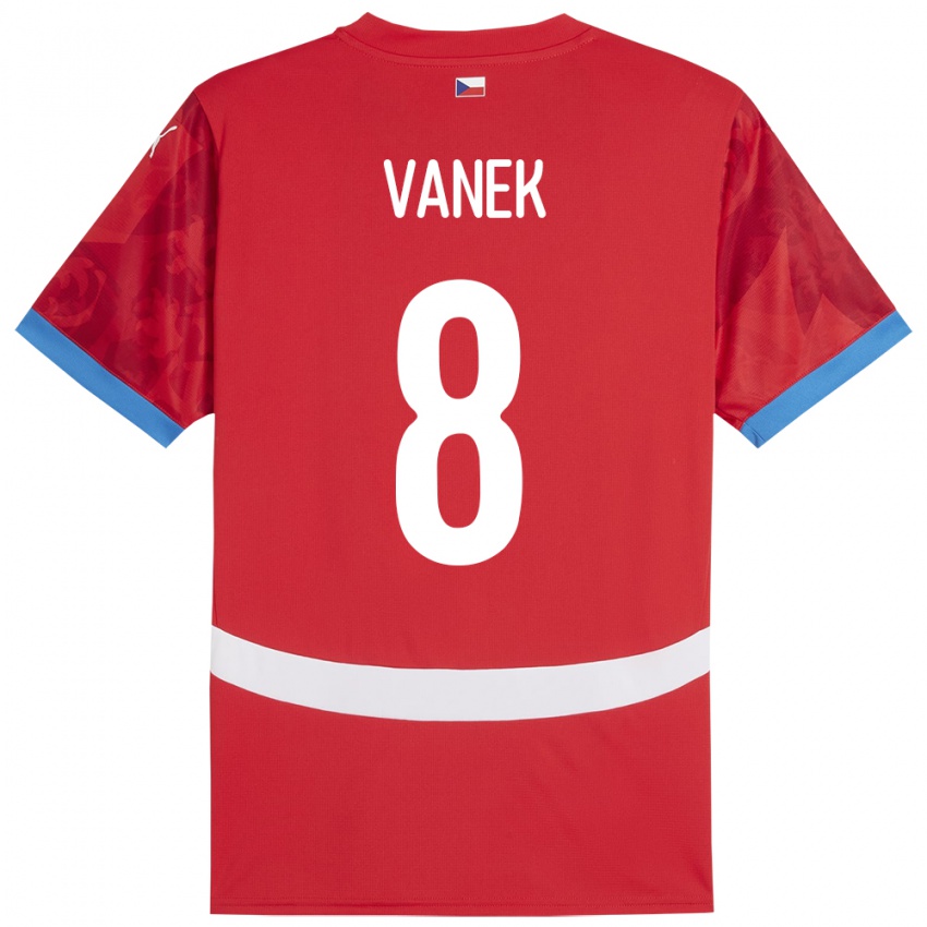 Niño Camiseta Chequia Lukas Vanek #8 Rojo 1ª Equipación 24-26 La Camisa Argentina