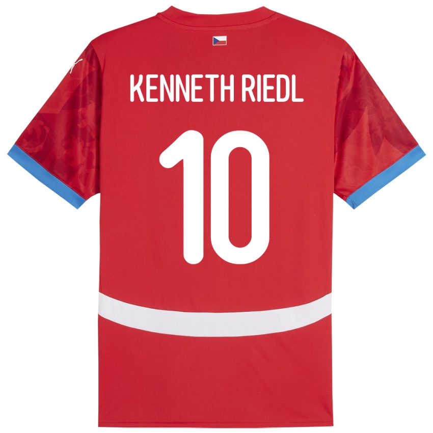 Niño Camiseta Chequia Victor Kenneth Riedl #10 Rojo 1ª Equipación 24-26 La Camisa Argentina