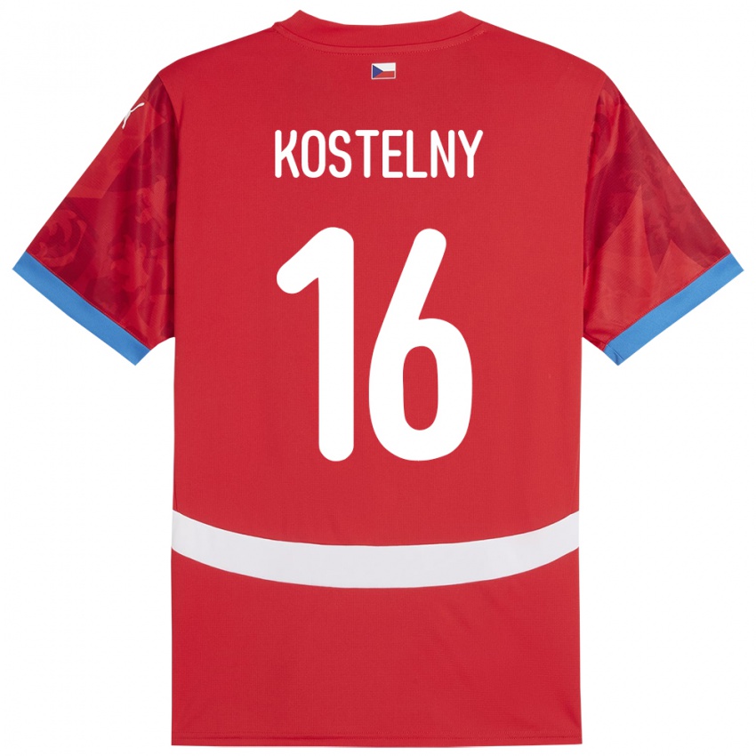 Niño Camiseta Chequia Krystof Kostelny #16 Rojo 1ª Equipación 24-26 La Camisa Argentina