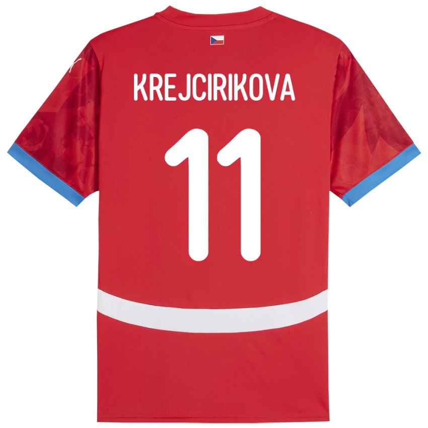 Niño Camiseta Chequia Tereza Krejčiříková #11 Rojo 1ª Equipación 24-26 La Camisa Argentina