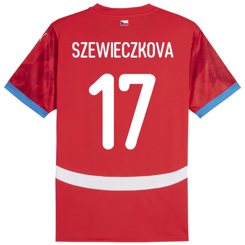 Niño Camiseta Chequia Tereza Szewieczková #17 Rojo 1ª Equipación 24-26 La Camisa Argentina