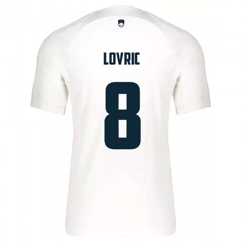 Niño Camiseta Eslovenia Sandi Lovric #8 Blanco 1ª Equipación 24-26 La Camisa Argentina