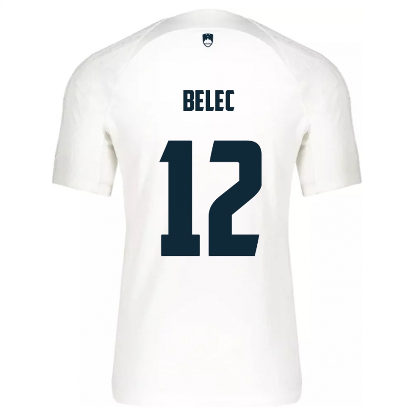 Niño Camiseta Eslovenia Vid Belec #12 Blanco 1ª Equipación 24-26 La Camisa Argentina