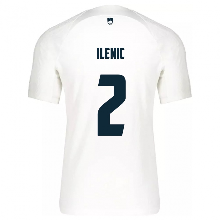 Niño Camiseta Eslovenia Mitja Ilenic #2 Blanco 1ª Equipación 24-26 La Camisa Argentina