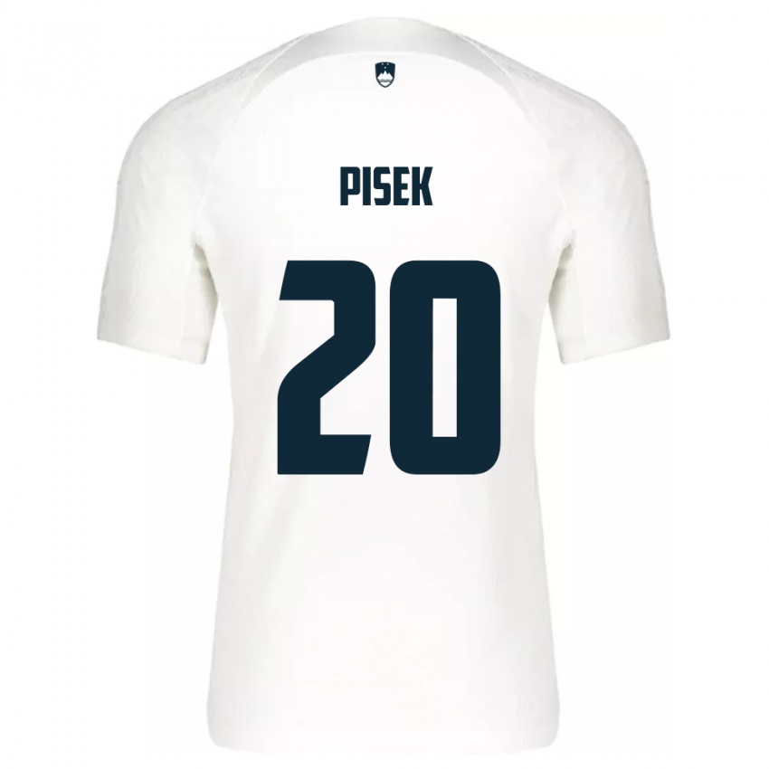 Niño Camiseta Eslovenia Jost Pisek #20 Blanco 1ª Equipación 24-26 La Camisa Argentina