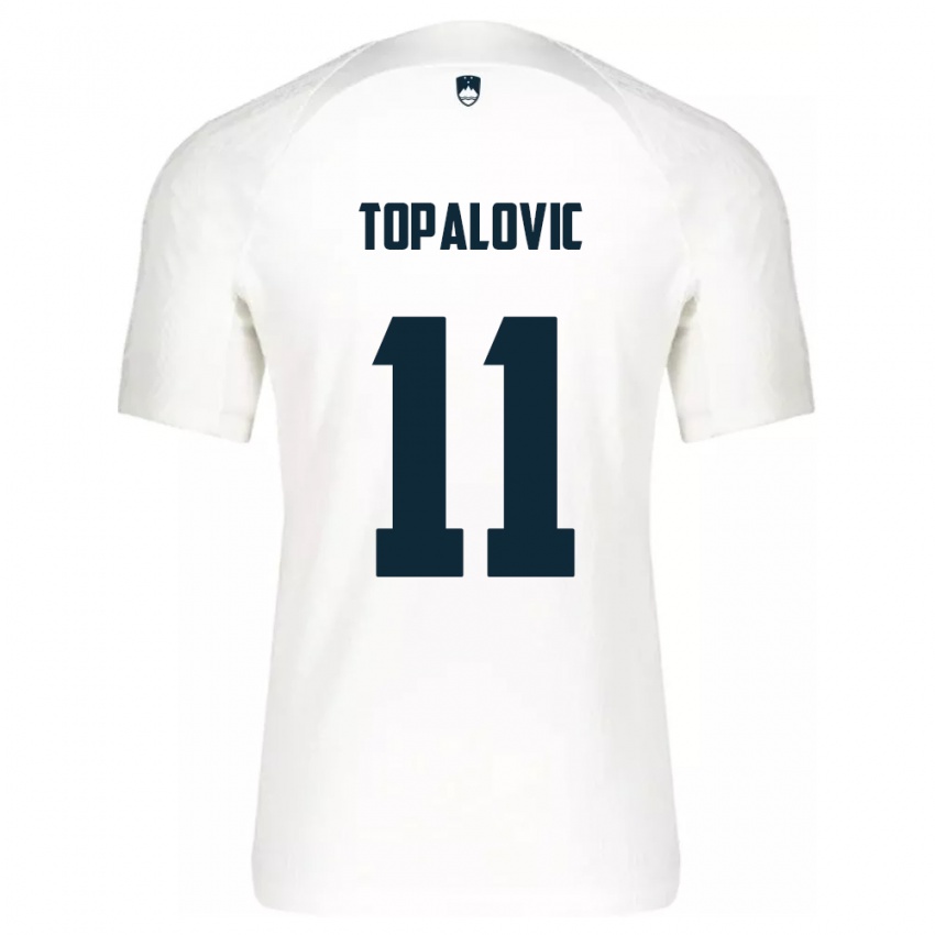 Niño Camiseta Eslovenia Luka Topalovic #11 Blanco 1ª Equipación 24-26 La Camisa Argentina