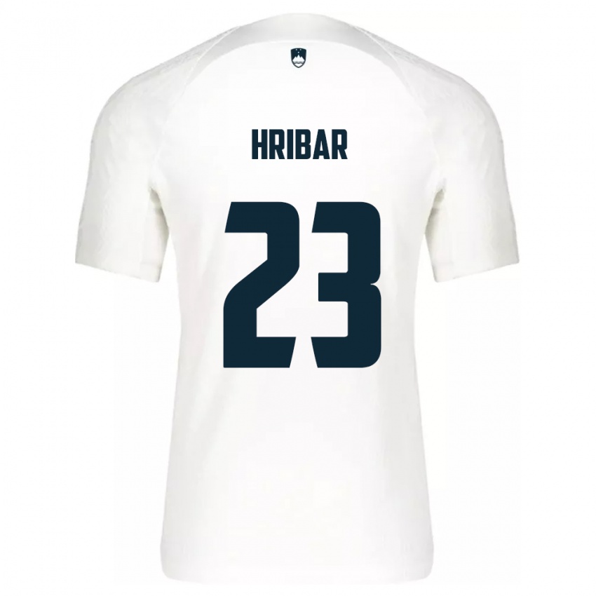 Niño Camiseta Eslovenia Lan Hribar #23 Blanco 1ª Equipación 24-26 La Camisa Argentina