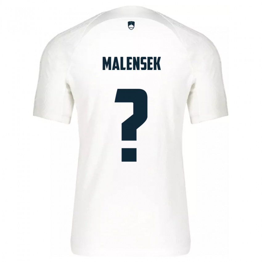 Niño Camiseta Eslovenia Matej Malensek #0 Blanco 1ª Equipación 24-26 La Camisa Argentina