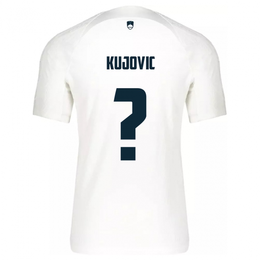 Niño Camiseta Eslovenia Tian Kujovic #0 Blanco 1ª Equipación 24-26 La Camisa Argentina