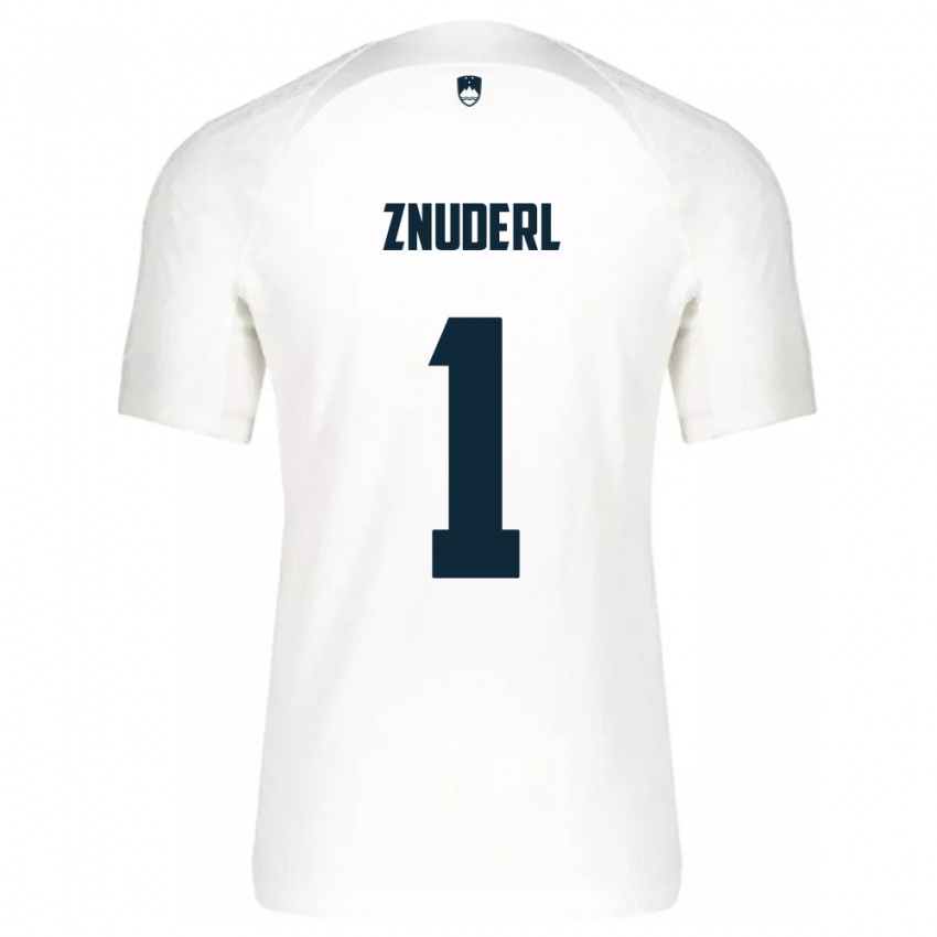 Niño Camiseta Eslovenia Tai Znuderl #1 Blanco 1ª Equipación 24-26 La Camisa Argentina