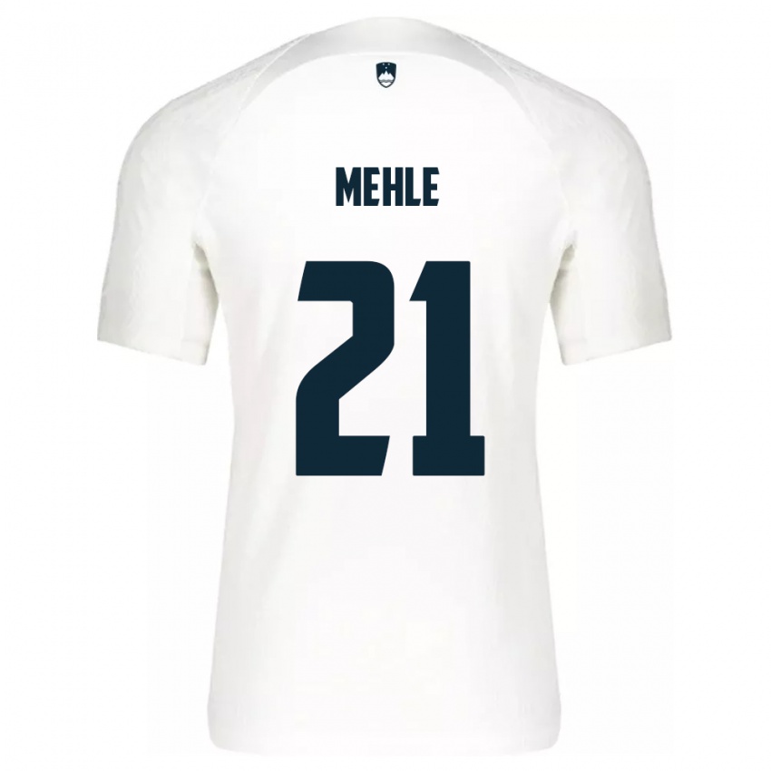 Niño Camiseta Eslovenia Matej Mehle #21 Blanco 1ª Equipación 24-26 La Camisa Argentina