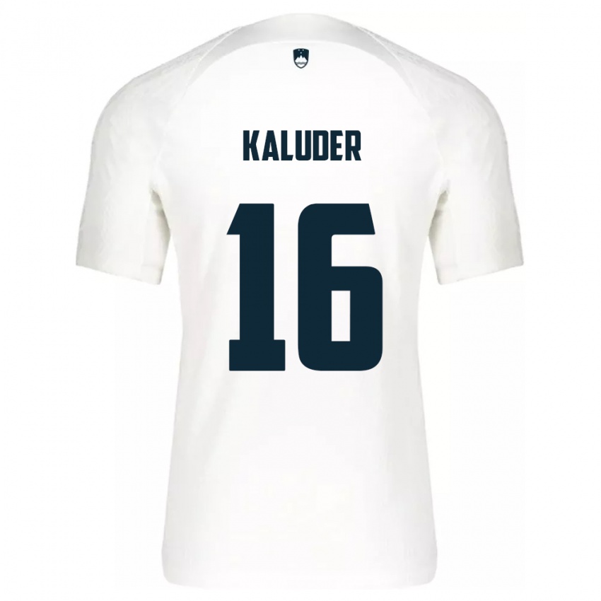Niño Camiseta Eslovenia Grega Kaluder #16 Blanco 1ª Equipación 24-26 La Camisa Argentina
