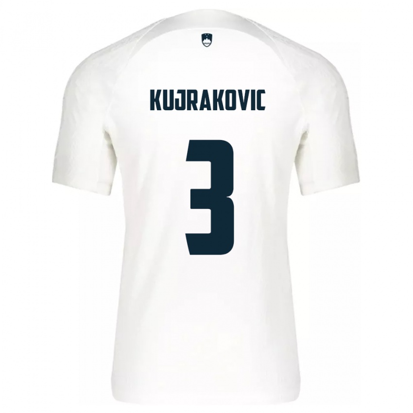 Niño Camiseta Eslovenia Minel Kujrakovic #3 Blanco 1ª Equipación 24-26 La Camisa Argentina