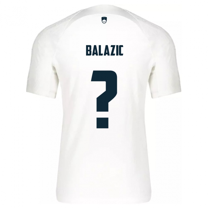 Niño Camiseta Eslovenia Jan Balazic #0 Blanco 1ª Equipación 24-26 La Camisa Argentina