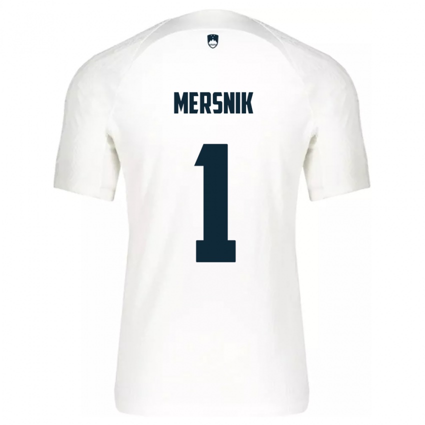 Niño Camiseta Eslovenia Zala Meršnik #1 Blanco 1ª Equipación 24-26 La Camisa Argentina