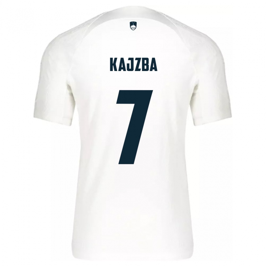 Niño Camiseta Eslovenia Nina Kajzba #7 Blanco 1ª Equipación 24-26 La Camisa Argentina