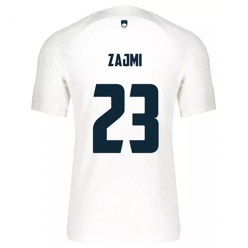 Niño Camiseta Eslovenia Luana Zajmi #23 Blanco 1ª Equipación 24-26 La Camisa Argentina