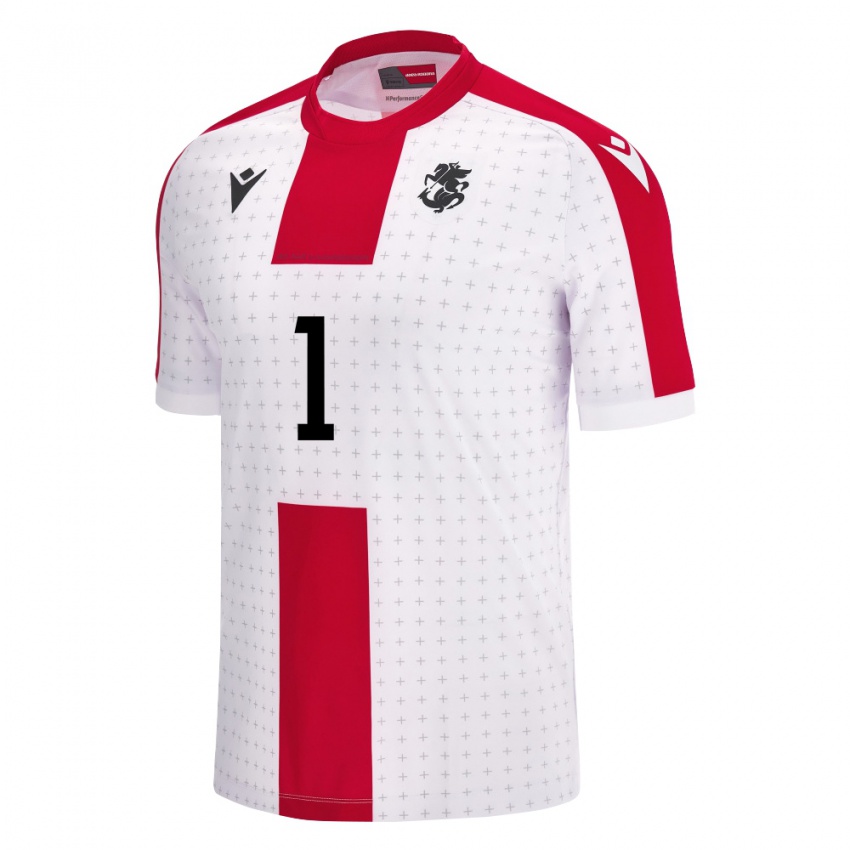 Niño Camiseta Georgia Soso Kopaliani #1 Blanco 1ª Equipación 24-26 La Camisa Argentina