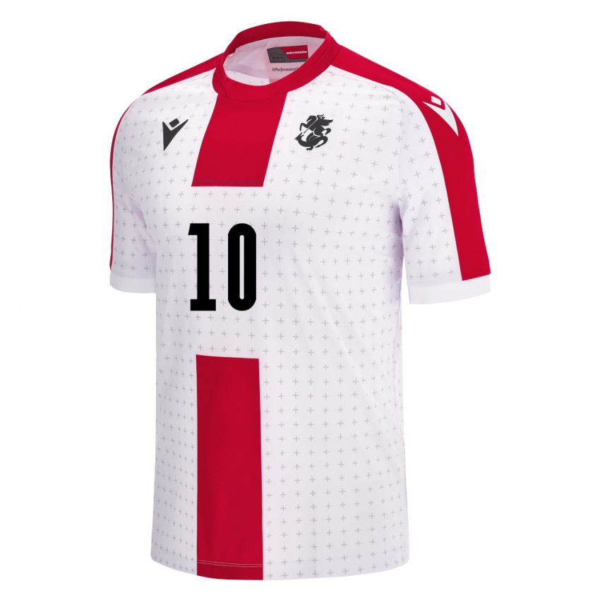 Niño Camiseta Georgia Giorgi Chachua #10 Blanco 1ª Equipación 24-26 La Camisa Argentina