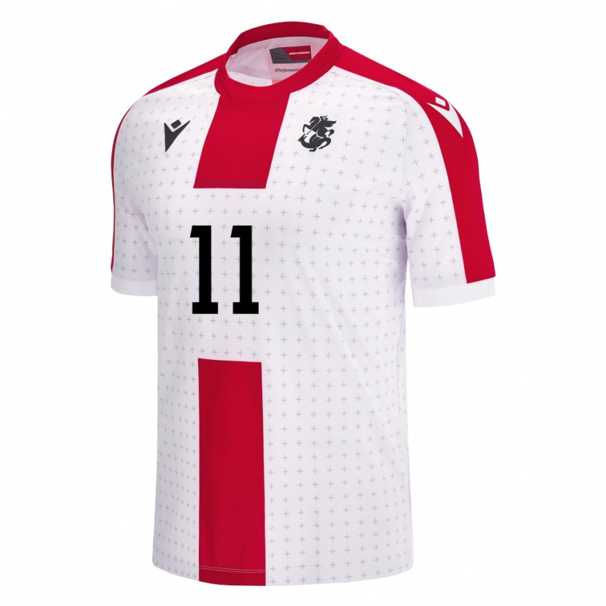 Niño Camiseta Georgia Sofiko Narsia #11 Blanco 1ª Equipación 24-26 La Camisa Argentina