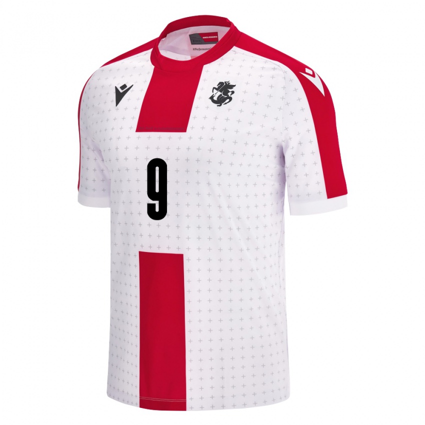 Niño Camiseta Georgia Maiko Bebia #9 Blanco 1ª Equipación 24-26 La Camisa Argentina