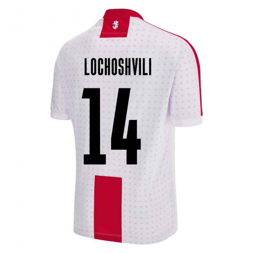 Niño Camiseta Georgia Luka Lochoshvili #14 Blanco 1ª Equipación 24-26 La Camisa Argentina