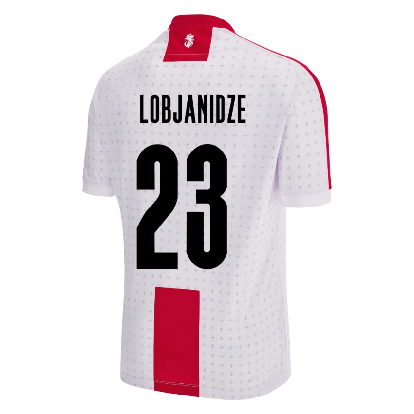 Niño Camiseta Georgia Saba Lobjanidze #23 Blanco 1ª Equipación 24-26 La Camisa Argentina