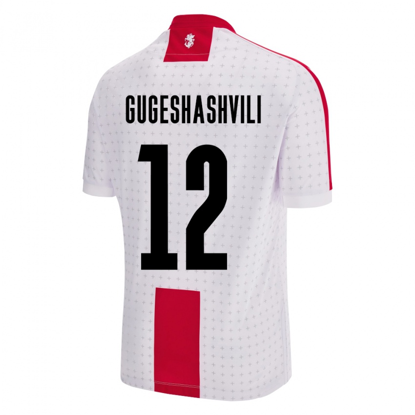 Niño Camiseta Georgia Luka Gugeshashvili #12 Blanco 1ª Equipación 24-26 La Camisa Argentina