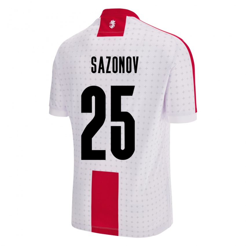 Niño Camiseta Georgia Saba Sazonov #25 Blanco 1ª Equipación 24-26 La Camisa Argentina