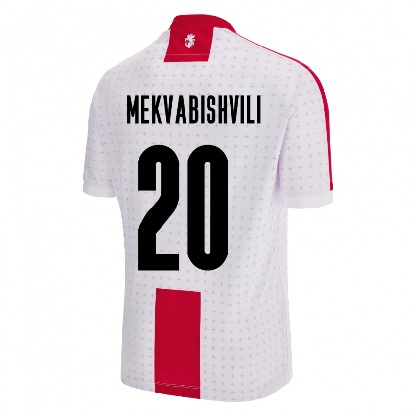 Niño Camiseta Georgia Anzor Mekvabishvili #20 Blanco 1ª Equipación 24-26 La Camisa Argentina